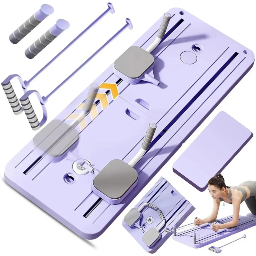 Compact Pilates Platform with Resistance Bands for Home Workouts