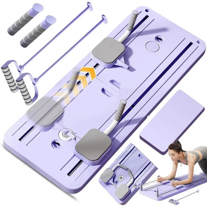 Compact Pilates Platform with Resistance Bands for Home Workouts