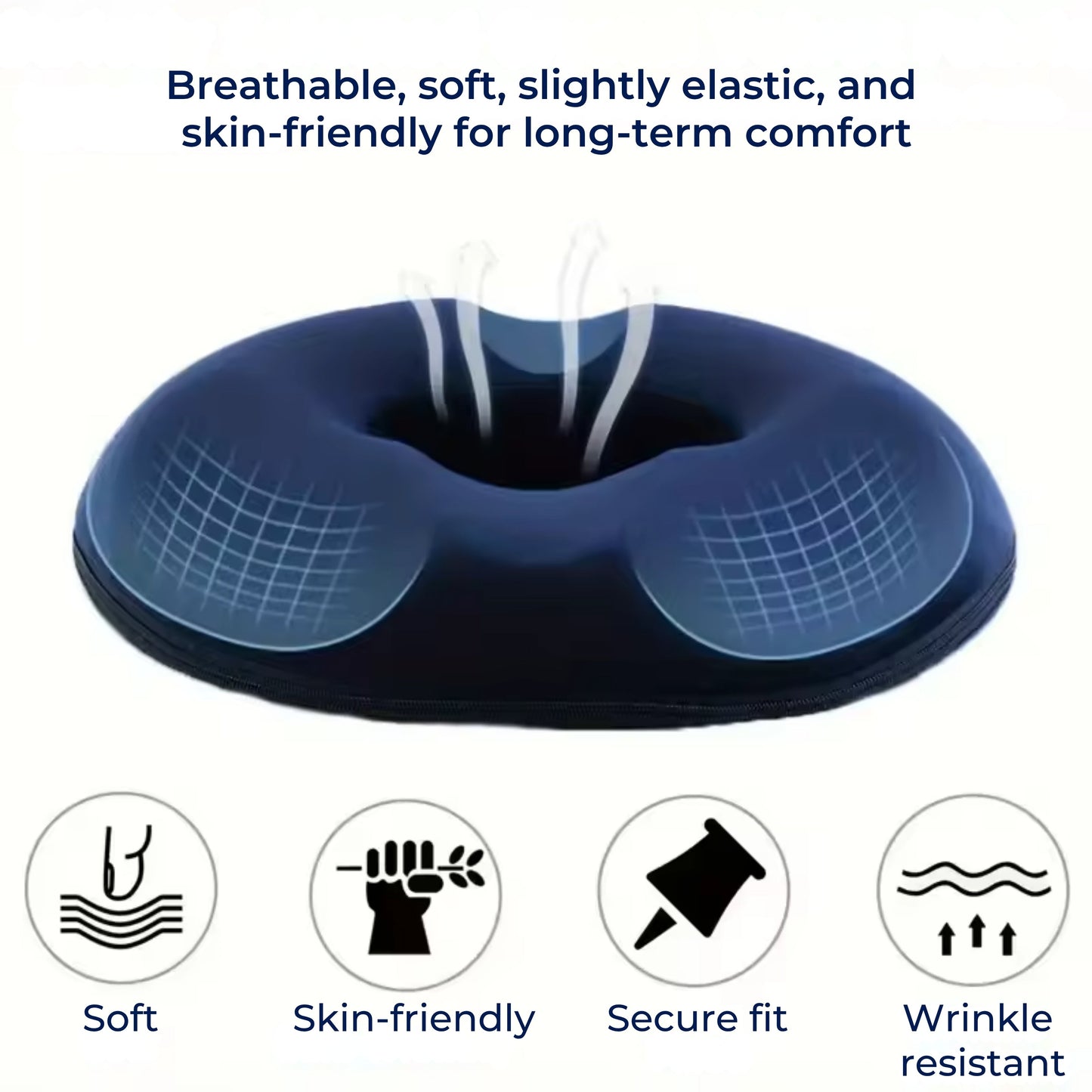 ComfortCore Cushion: Ergonomic Donut-Shaped Design for All-Day Relief