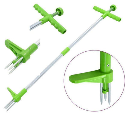 ErgoWeed Remover with Tri-Claw Design and Foot Operated Mechanism