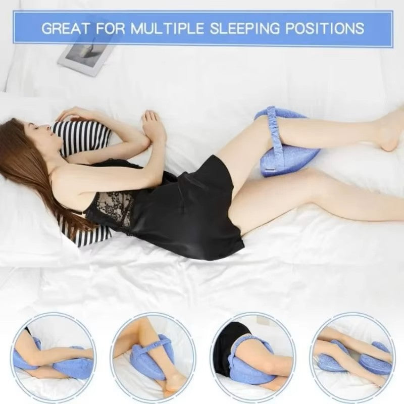 Ergonomic Leg Support Pillow with Adjustable Strap and Breathable Design