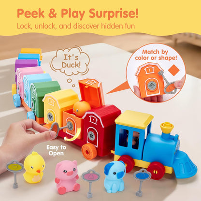 Interactive Farm Train Set for Counting and Sorting Fun