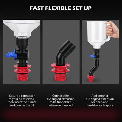 Effortless Oil Change Adapter Kit with Magnetic Organizers