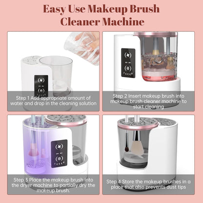 Effortless Makeup Brush Cleaning Device with Versatile Silicone Adapters
