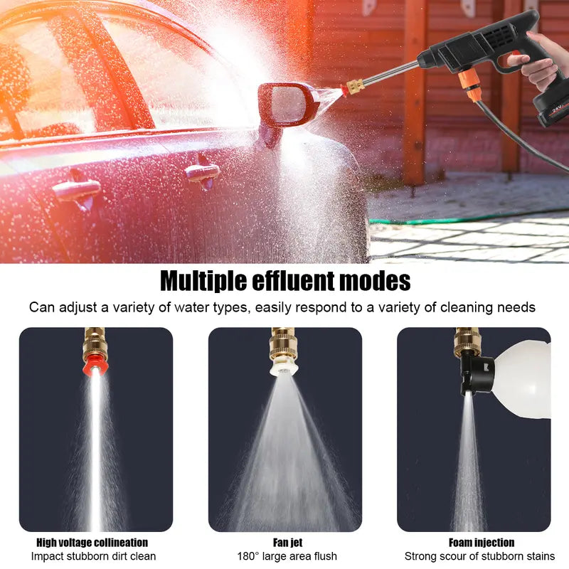 Cordless Power Cleaner 380 PSI with Foam Dispenser and Dual Batteries, 33ft Reach