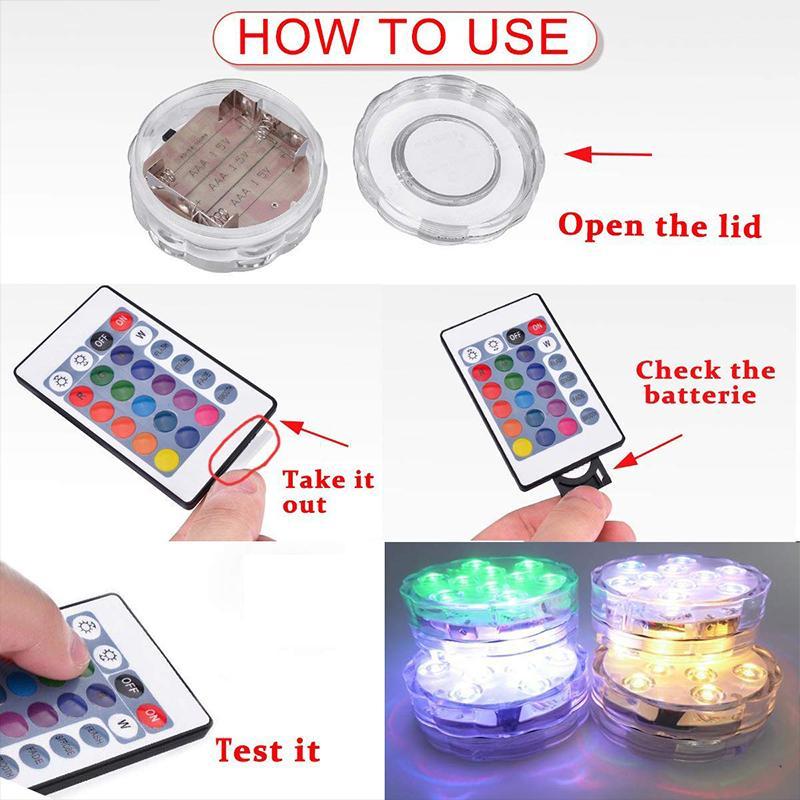 Underwater LED Pool Illumination with 12 Color Options and Remote Control