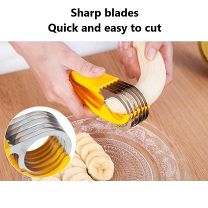 Effortless Fruit Slicer for Quick and Even Banana Slices
