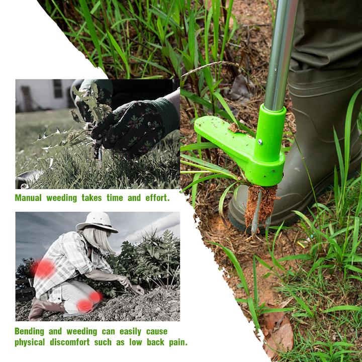 ErgoWeed Remover with Tri-Claw Design and Foot Operated Mechanism