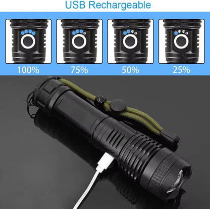 Versatile Rechargeable Torch with Zoom and Multiple Modes