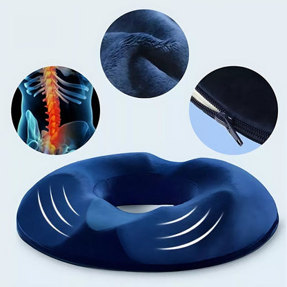 ComfortCore Cushion: Ergonomic Donut-Shaped Design for All-Day Relief