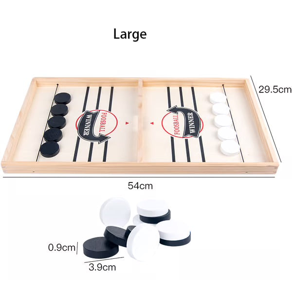 Exciting Fast-Action Wooden Puck Game for Family Fun