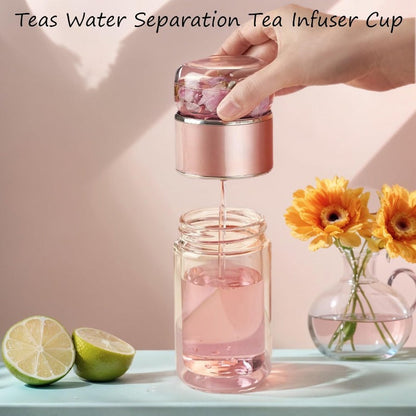 Portable Glass Tea Infuser with Adjustable Brewing Mechanism