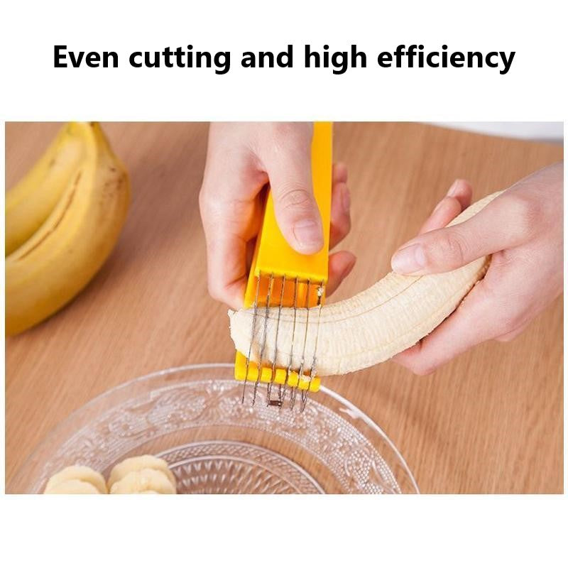 Effortless Fruit Slicer for Quick and Even Banana Slices