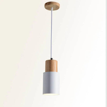 Sleek Wood and Metal Hanging Light Fixture for Modern Spaces
