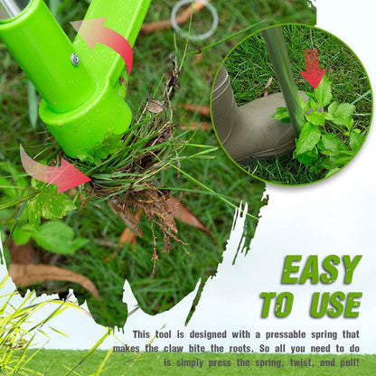 ErgoWeed Remover with Tri-Claw Design and Foot Operated Mechanism