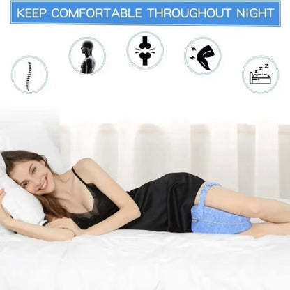 Ergonomic Leg Support Pillow with Adjustable Strap and Breathable Design