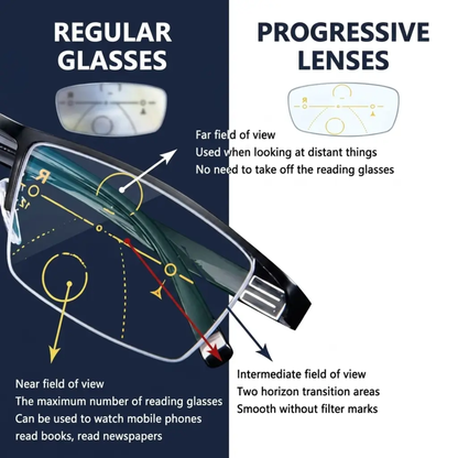 Versatile Multifocal Reading Glasses with Blue Light Protection
