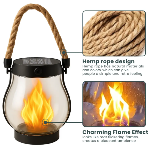 Illuminating Outdoor Lantern with Flickering Flame Effect