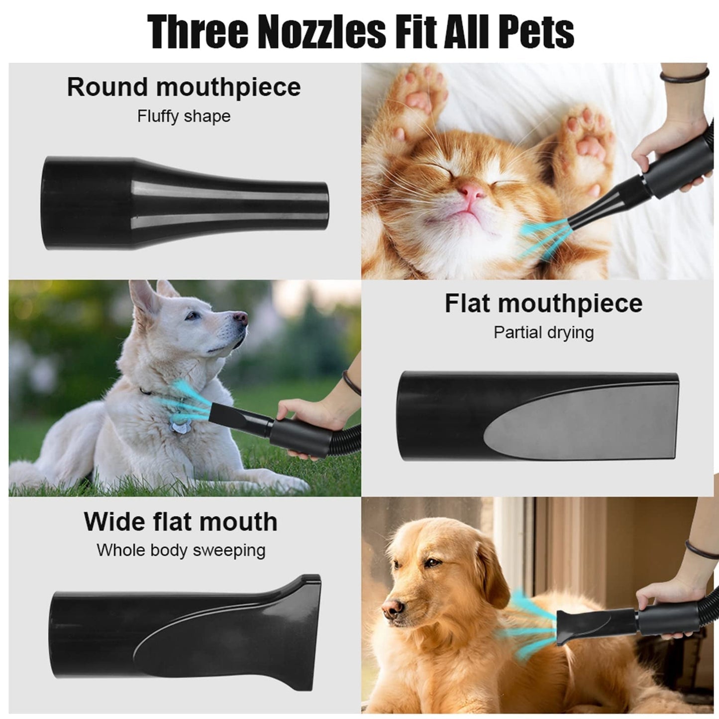 Rapid Drying Dog Grooming Blower with Adjustable Settings