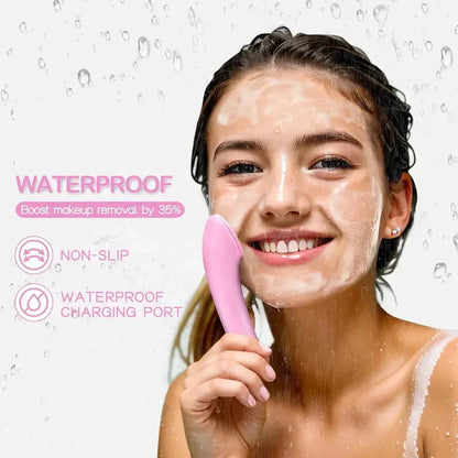 Heated Facial Cleansing Brush with 5 Vibration Settings