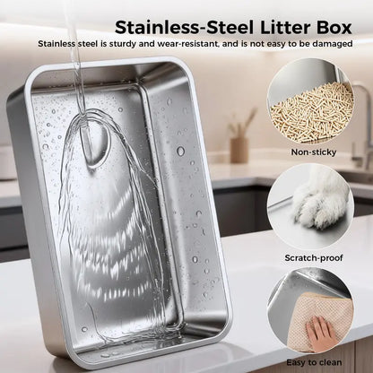 Spacious Covered Cat Litter Box with Easy Access Flip Lid