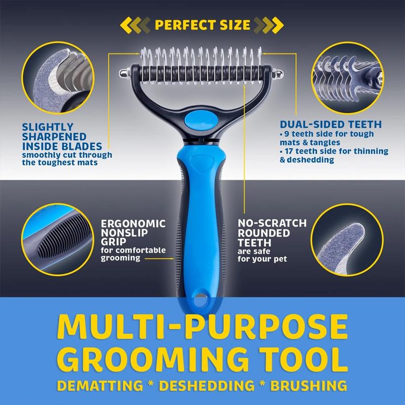 Effortless Grooming Brush for Medium to Long Haired Pets