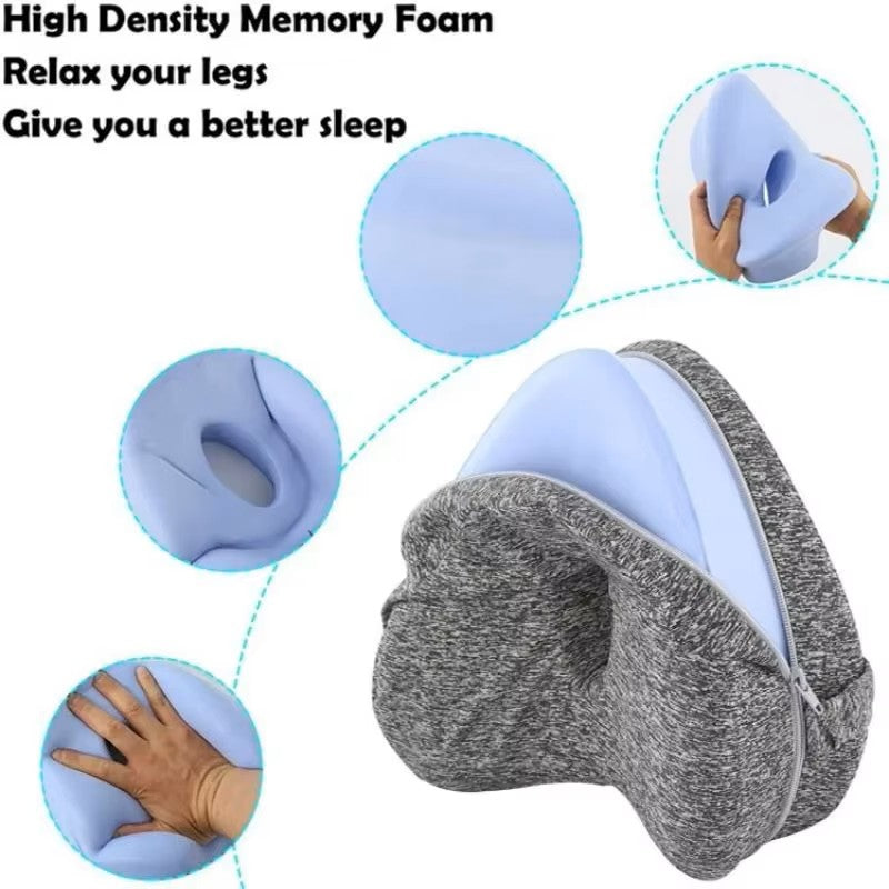 Ergonomic Leg Support Pillow with Adjustable Strap and Breathable Design