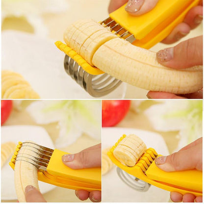 Effortless Fruit Slicer for Quick and Even Banana Slices