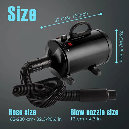 Rapid Drying Dog Grooming Blower with Adjustable Settings