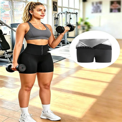 Ultimate Comfort High Waist Workout Shorts with Moisture Control & Waist Wrap