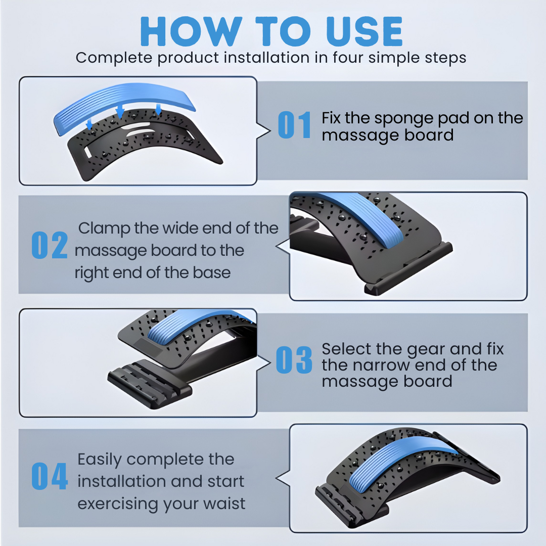 Ergonomic Lumbar Stretch Board for Back Relief and Posture Improvement