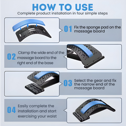 Ergonomic Lumbar Stretch Board for Back Relief and Posture Improvement