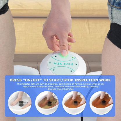 Relaxing Ionic Foot Soak Device with 30-Minute Auto Shutoff