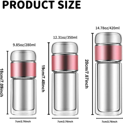 Portable Glass Tea Infuser with Adjustable Brewing Mechanism