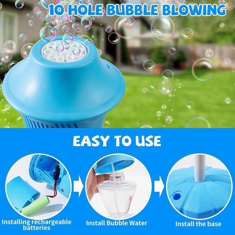 Effortless Bubble Machine with Adjustable Height and 20,000 Bubbles/Minute