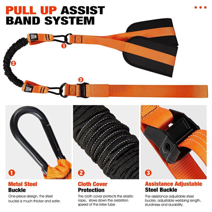 Adjustable Pull-Up Assistance Strap with Dual Foot Loops