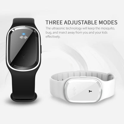 Smart Ultrasonic Insect Shield Bracelet with 3 Modes & 130-Hour Power