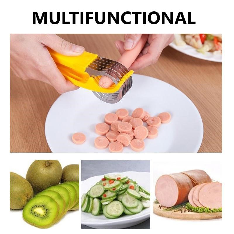 Effortless Fruit Slicer for Quick and Even Banana Slices