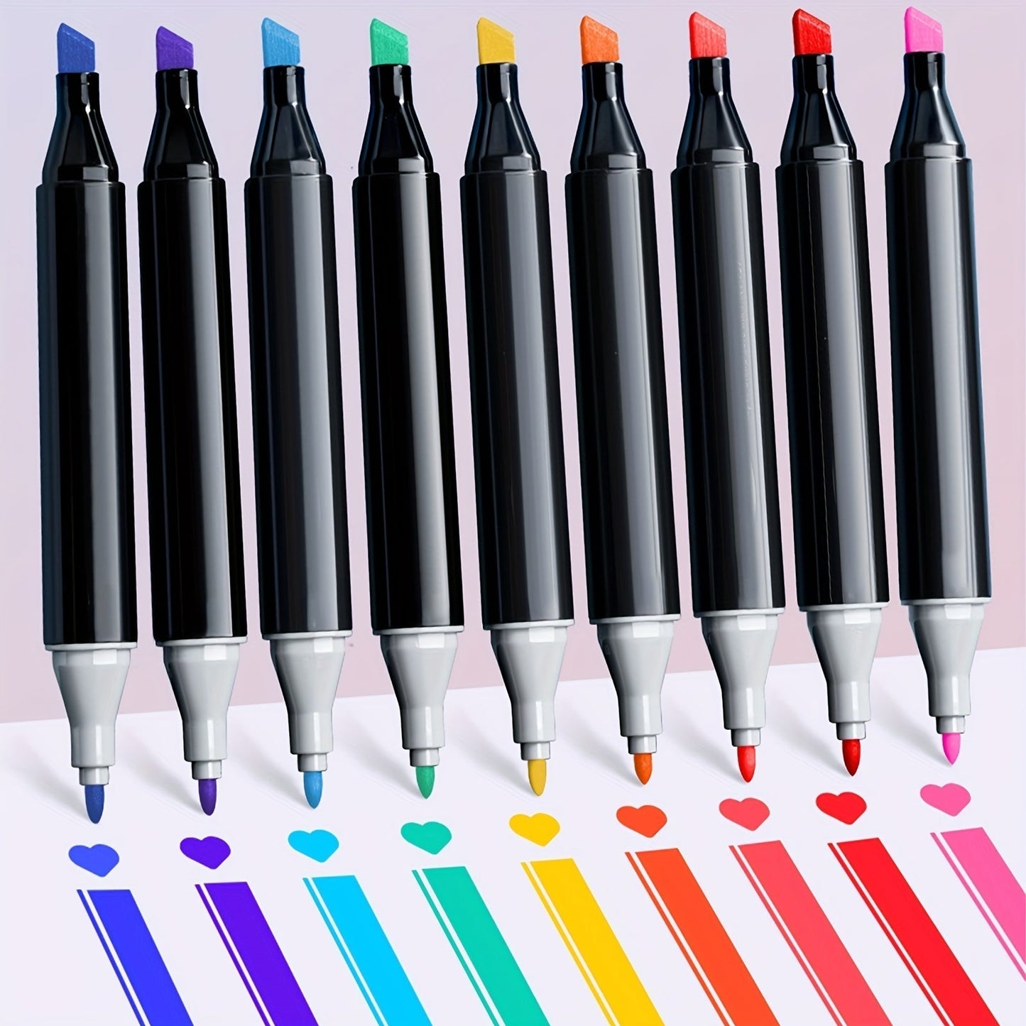 Versatile Dual-Tip Alcohol Markers Set with 168 Vibrant Shades