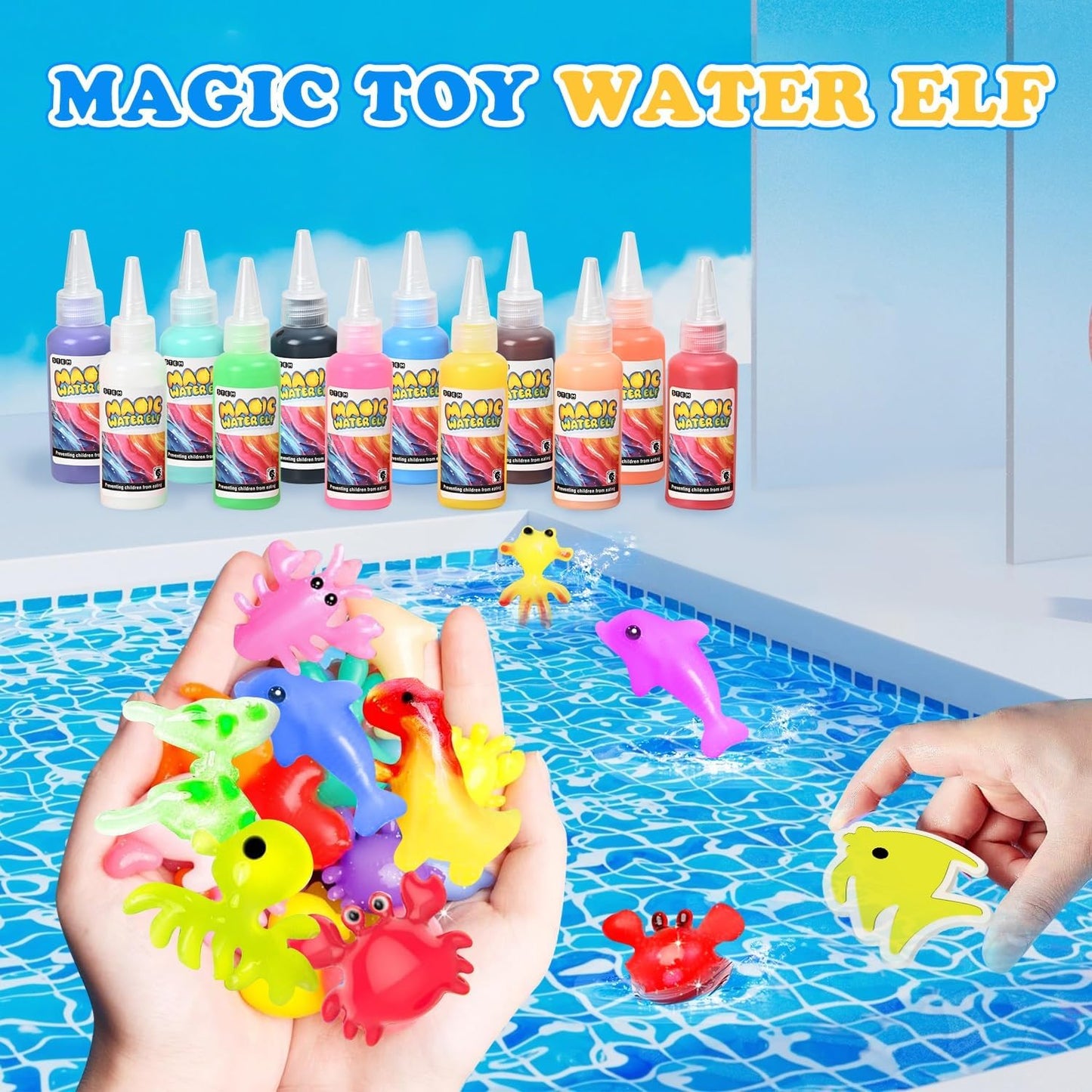 Create-A-Creature Gel Kit with 12 Colors and Molds for Kids