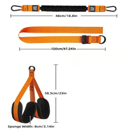 Adjustable Pull-Up Assistance Strap with Dual Foot Loops