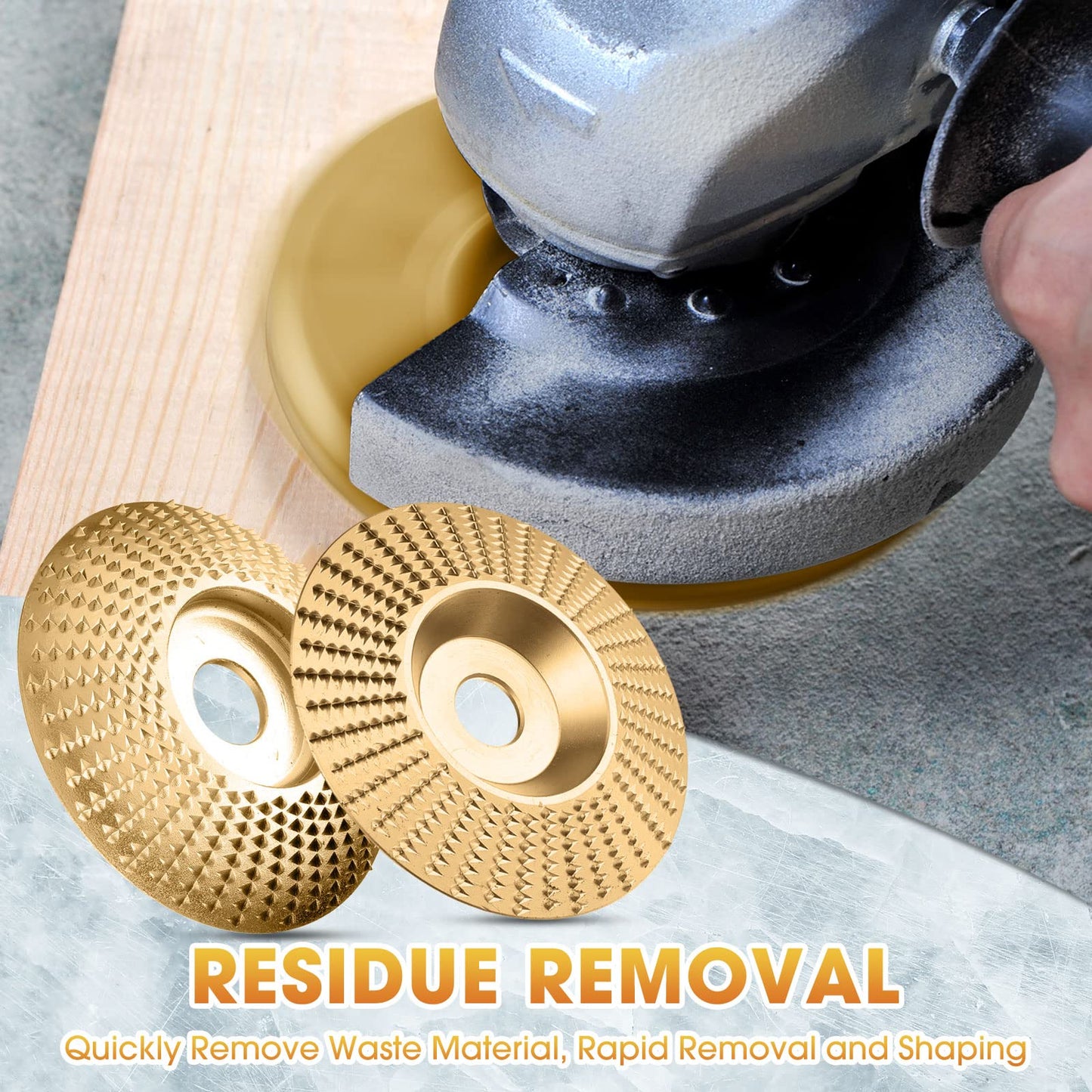 Precision Wood Shaping Disc Set for Angle Grinders