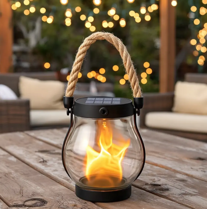 Illuminating Outdoor Lantern with Flickering Flame Effect
