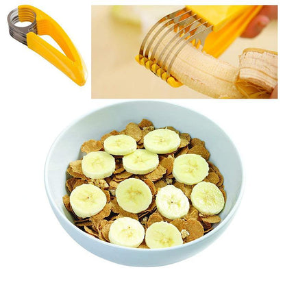 Effortless Fruit Slicer for Quick and Even Banana Slices