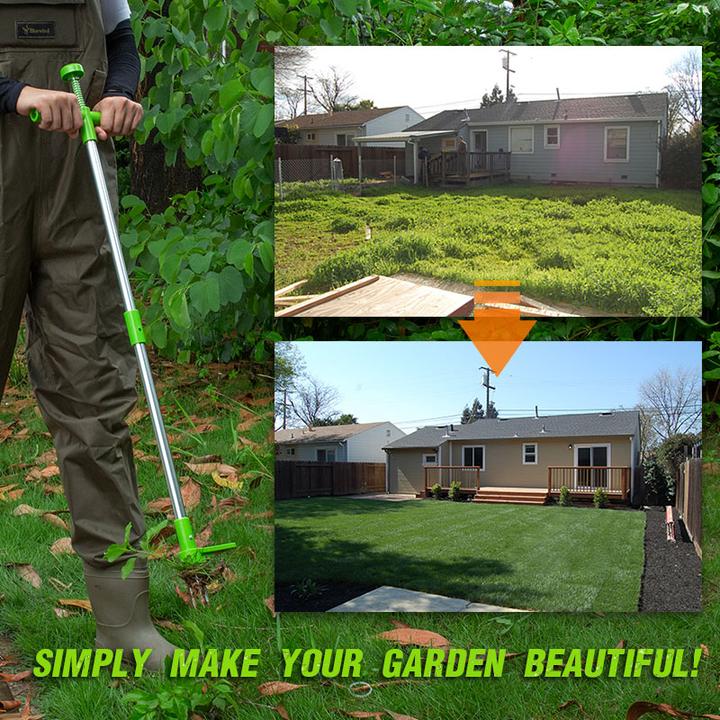 ErgoWeed Remover with Tri-Claw Design and Foot Operated Mechanism