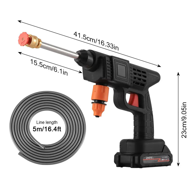 Cordless Power Cleaner 380 PSI with Foam Dispenser and Dual Batteries, 33ft Reach