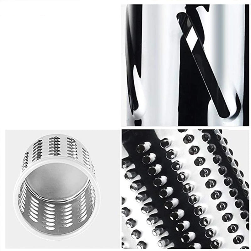 Effortless Vegetable Slicer with Hand Crank and Three Blades