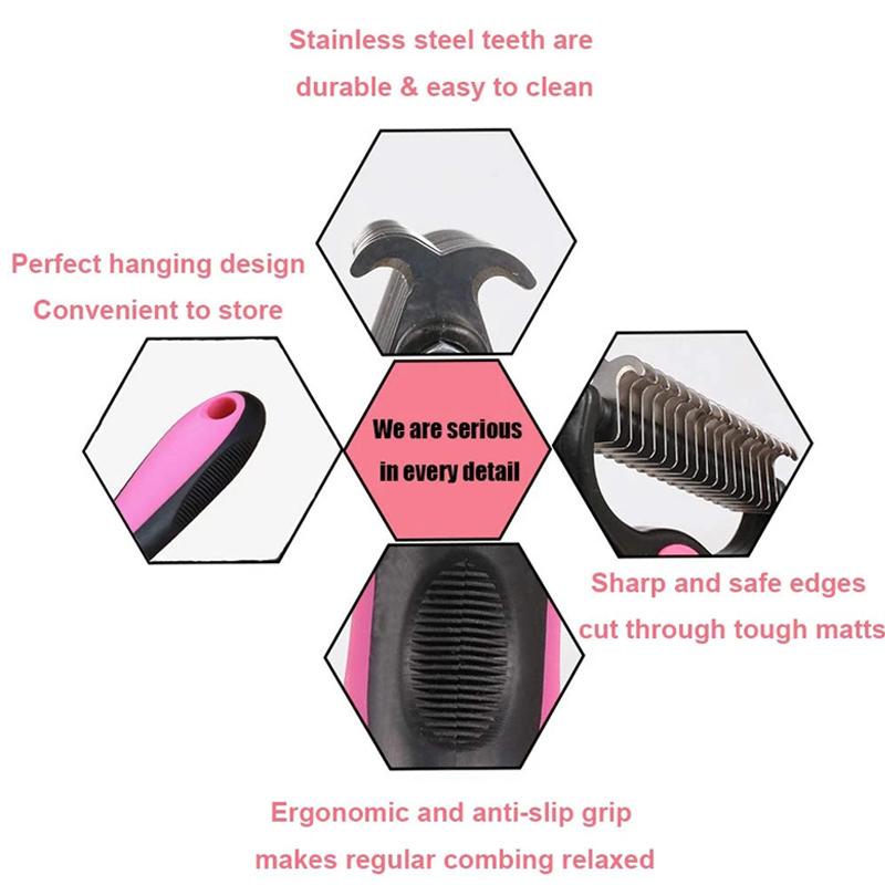 Effortless Grooming Brush for Medium to Long Haired Pets
