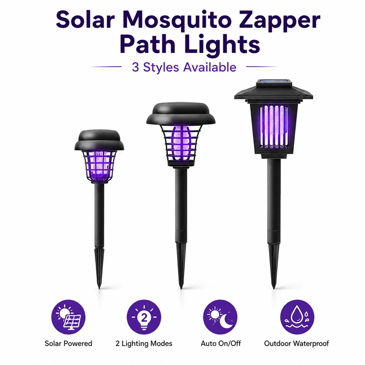 Solar-Powered Insect Eliminator with Automatic Dusk Activation