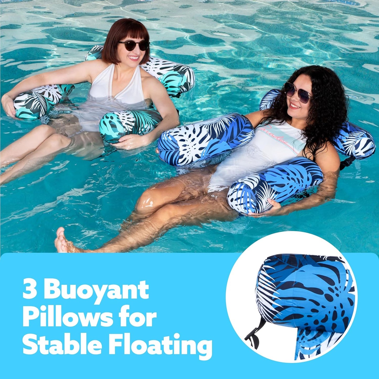 Comfort Mesh Pool Lounger with Adjustable Depth – Set of 2
